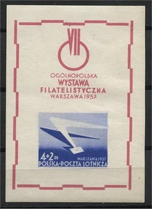 POLONIA, EXPOSICIÓN 1957 HOJA DE RECUERDO, ¡COMO NUEVA NUNCA CON BISAGRAS! - Imagen 1 de 1