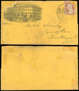 1860 ALBANY NY CDS, BOARDMAN GRAY & CO. PIANO FORTE, Illustrated Advert Cover! - Picture 1 of 1