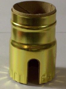 LEVITON BRASS PLATED REPLACEMENT SHELL FOR TURN KNOB OR PULL CHAIN NEW 30308J - Picture 1 of 3