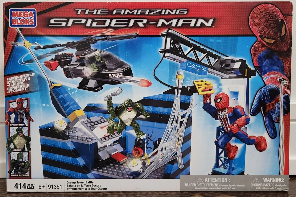 Spider-man Oscorp Tower Battle Mega Bloks 91351