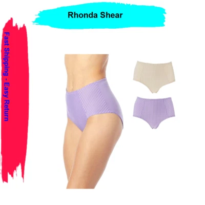Paquete de 2 bragas Rhonda Shear Curve Envy PinUp, beige claro/violeta, 1X Foto 1 de 2