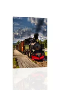 Train Still Chugging - CANVAS OR PRINT WALL ART - Picture 1 of 2