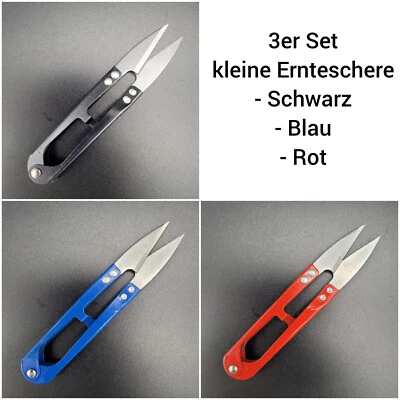 3 x Ernteschere Knipser Edelstahl Schmuckschere Mini Blütenschere Bonsai-Schere - Bild 1 von 4