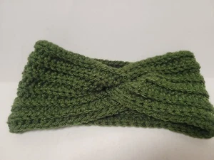 Handmade Twisted Crochet Earwarmer Headband Green Medium/Large - Picture 1 of 5