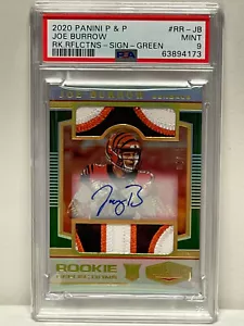 2020 Platten Patches Rookie Joe Burrow Auto 6 Farben Patch RPA #/15 PSA 9 NEUWERTIG - Bild 1 von 5