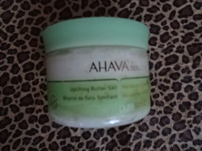 AHAVA UPLIFTING  Dead SEA  SALT BUTTER SCRUB 12.3 oz JAR MANDARIN CEDARWOOD NEW - Image 1 of 2