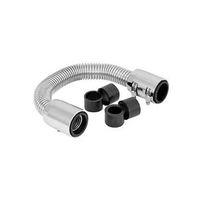 Magna Kool Flex Radiator Hose Kit Stainless Steel Chrome 1.25 1.50 1.75 20" long - Picture 1 of 6