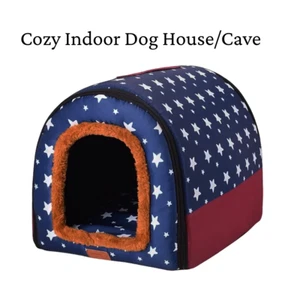 Large Indoor Dog House/Cave for big & mid sized Dogs, Cozy Safe Dog Bed - Picture 1 of 5