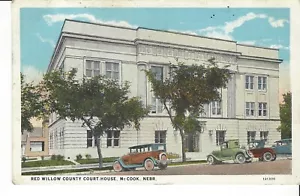 MCCOOK, NEBRASKA POSTCARD RED WILLOW COUNTY COURT HOUSE 1931 - Picture 1 of 2