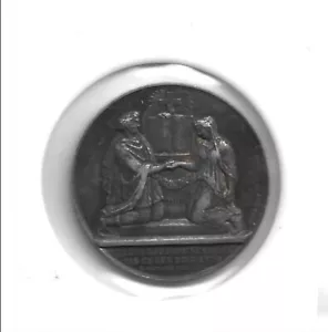 1852 SILVER FRENCH WEDDING MEDAL 17.4 GR. - Picture 1 of 5