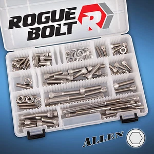 AMC / JEEP V8 STAINLESS STEEL ENGINE ALLEN BOLT KIT SET 290 304 343 360 390 401 - Picture 1 of 2