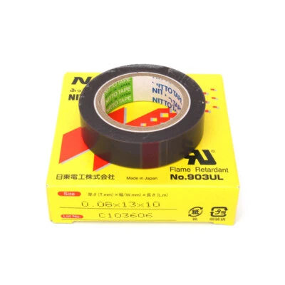 Cinta adhesiva Nitto PTFE NITOFLON 903UL 0,08*13 mm*10 m para enmascaramiento resistente al calor Foto 1 de 3