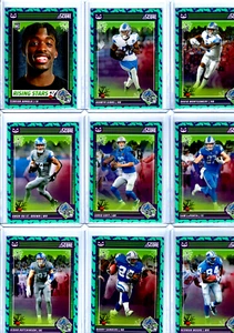 2024 Score A Treat Detroit Lions Team Set 9 Base Cards Green Bats Border - Picture 1 of 2