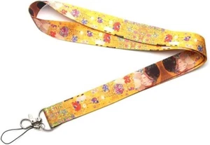 Gustav Klimt The Kiss Oil Canvas Painting Symbolism Symbolist Art 17.7" Lanyard - Picture 1 of 7