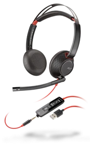 Plantronics Blackwire C5220 USB-A 3.5mm Binaural Corded NC Headset P/N 207576-01 - Picture 1 of 1