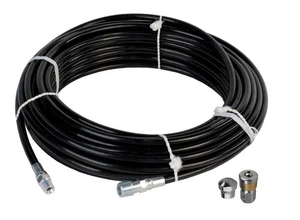Schieffer 1/8" x 50' 4800 PSI Thermoplastic Sewer Jetter Hose & 4.5 Nozzles - Picture 1 of 9