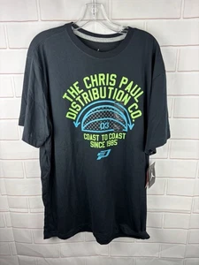 New Jordan Chris Paul Distribution Co T-Shirt Size XXL Black NWT Nike - Picture 1 of 8