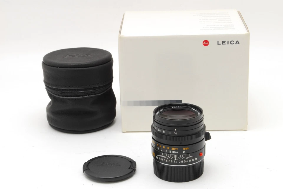 [Excelente COMO NUEVO] Lente negra Leica Summilux M 35 mm f/1,4 ASPH 11874 2º con caja de estuche Foto 1 de 4