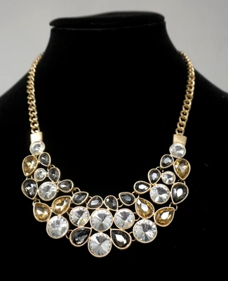 The Skyline Collection 13 " Smoky Faceted Crystal Necklace - Image 1 of 4