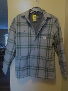 NEU MIT ETIKETT HERREN 2X-LARGE 2XL CARHARTT RELAXED FIT FLANELL SHERPA-GEFÜTTERTE HEMDJACKE - Bild 1 von 2