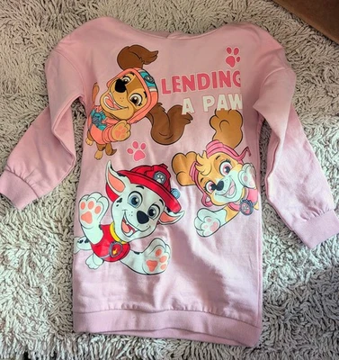 Girls Paw Patrol, Long Sweatshirt With Hood. Size 6 - Image 1 of 3