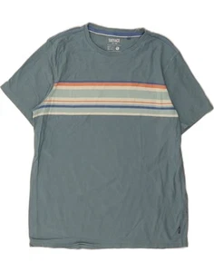 FAT FACE Mens Regular T-Shirt Top Large Blue Striped Cotton AA07 - Picture 1 of 3
