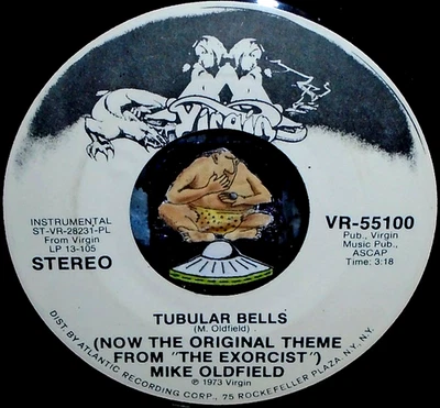 ~KILLER PRICE! CLEAN M- "TUBULAR BELLS" MIKE OLDFIELD '73 PROG 45/SLV~ROGER DEAN - Image 1 of 3