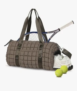 Quilted Duffel, Gym, Travel, Overnight, Carry-On, Bag, With Shoe Compartment - Picture 1 of 6