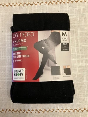 Thermo Strumpfhose Gr M 40/42 schwarz warm 100 Den blickdicht esmara - Bild 1 von 2