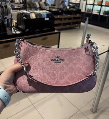 Coach Teri Shoulder Bag In Signature Canvas CV933 Dusty Pink - Image 1 of 4