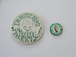 I'm Nuts About Jimmy Carter For President Buttons Pins RAR - Bild 1 von 2