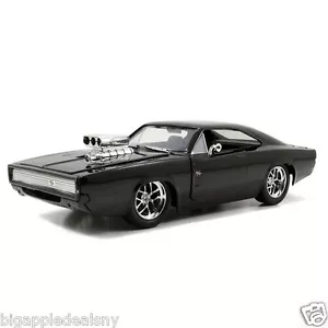 CARGADOR DODGE JADA 97059 RÁPIDO Y FURIOSO 7 DOM'S 1970 R/T 1:24 DIECAST NEGRO - Imagen 1 de 1