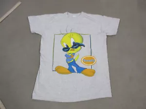 VINTAGE Tweety Shirt Mens Extra Large Gray Looney Tunes 90s Cartoon Warner Bros* - Picture 1 of 12
