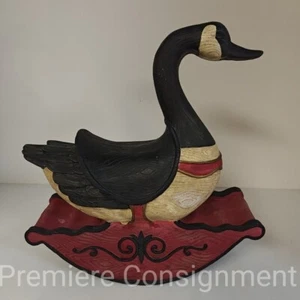 Canadian Goose Rocking Horse Designed and Sculpted by Jaimy Wood Look Resin - Picture 1 of 9