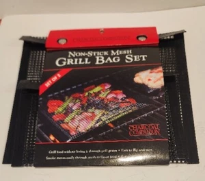 Charcoal Companion Non-Stick Mesh Grilling Bags Re-Usable Washable Medium 2-PACK - Picture 1 of 2