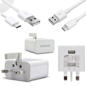 Samsung Galaxy F02s A23 5G A22 A23 A32 Mains Wall 2A Charger Plug OR USB-C Cable - Picture 1 of 13