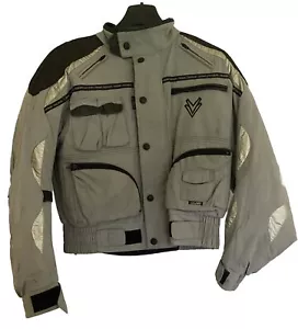 Mens Frank Thomas Motorcycle Jacket Grey UK Size Medium Armoured Bikers Jacket - Picture 1 of 16