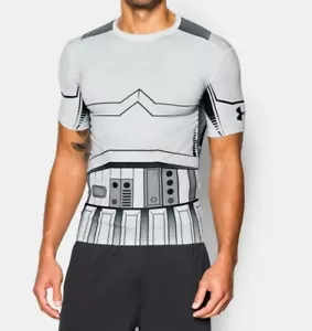 T-shirt compressione Under Armour STORM TROOPER M XL Star Wars nuova con etichette - Foto 1 di 2