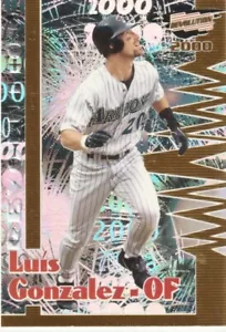 2000 Revolution GOLD Arizona Diamondbacks Baseballkarte #7 Luis Gonzalez FOLIE - Bild 1 von 1
