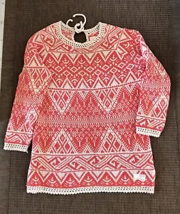 Odd Molly Aztec Pink Tunic Jumper Size 2(M,L) - Picture 1 of 5