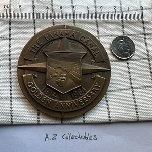 1964 The Panama Canal Bronze Medal. Medallic Art. The Seal Isthmus of Panama. - Picture 1 of 5