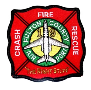 FULTON COUNTY AIR PORT GEORGIA GA Fire Patch EMS Rescue Public Safety PLANE 3.5” - Picture 1 of 1