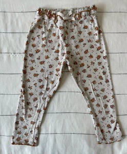Zara Legging Size 3-4 Ribbed Printed Legging With Waist Detail And Ruffled Hem - Picture 1 of 4