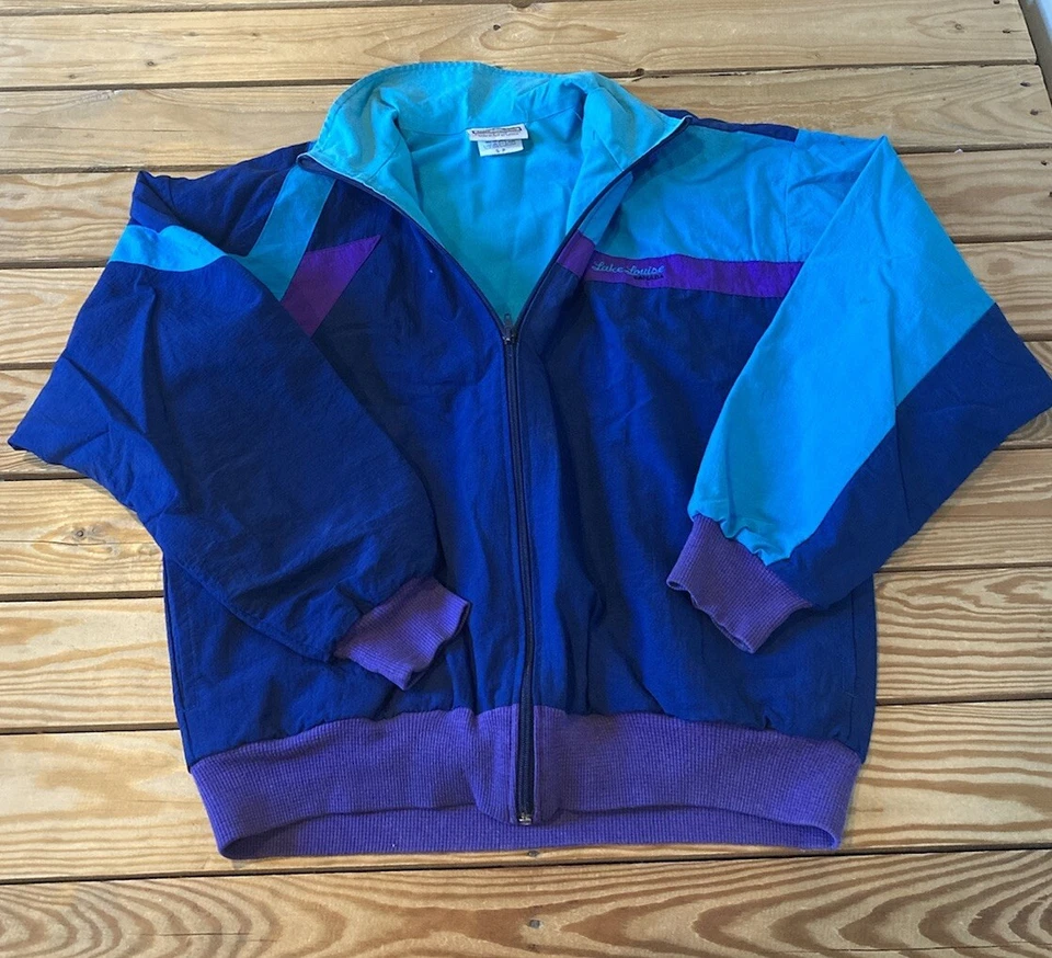 The shirt company Chaqueta Vintage Hombre Cremallera Completa Talla S Azul Púrpura G1 Foto 1 de 4