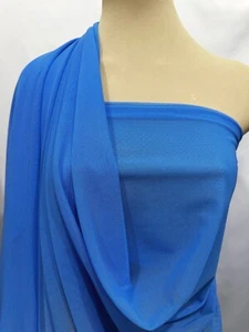 POWER MESH TESSUTO ELASTICIZZATO CORONA BLU 58" LARGHEZZA BTY, COSTUME, DANZA, FORMALE - Foto 1 di 1