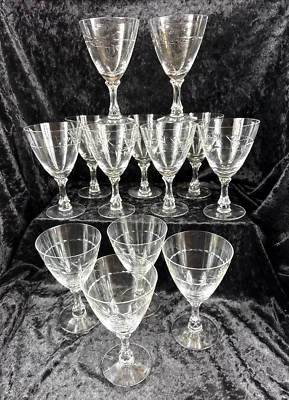 Fostoria Crystal Nosegay Wine Stemware Glassware~~Set Of 13 - Image 1 of 4