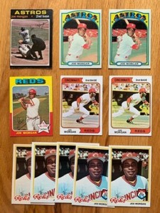 JOE MORGAN LOT OF 21 VINTAGE BASEBALL CARDS    1971 O-PEE-CHEE   GREAT CONDITION