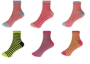 Ringelsocken 12er Damen Socken Mädchen 28 bis 39 Bunt Regenbogen Socken Top  - Bild 1 von 7