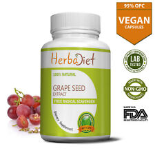 Grape Seed Plus Extract 95% OPC 500mg Vegan 180 Capsules Antioxidant Support