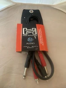 Stereo Interconnect Audio Dual 1/4 in TS to Dual RCA: CPR-201,1 m (New) - Picture 1 of 9